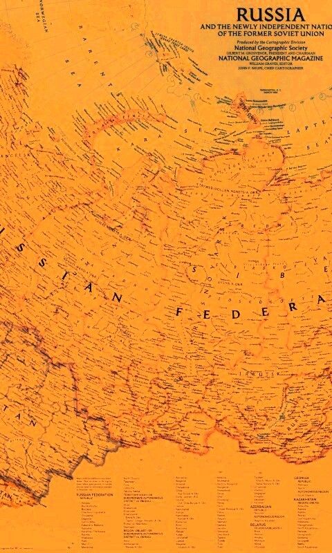 Карта России обои