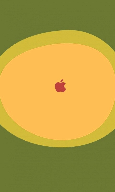 Apple в белом круге обои