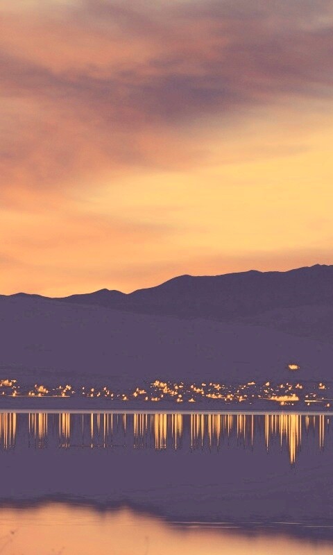 Закат на озере Юта обои