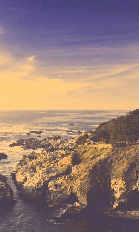 Скалистый берег обои