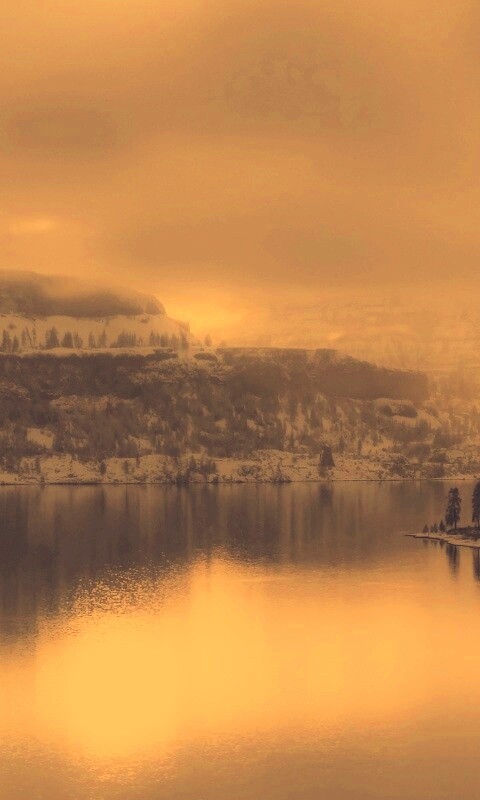 Озеро зимой обои