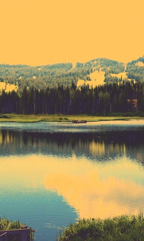 Горное озеро обои