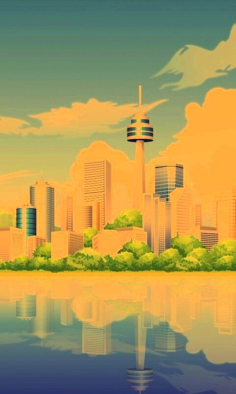 Рисунок города обои