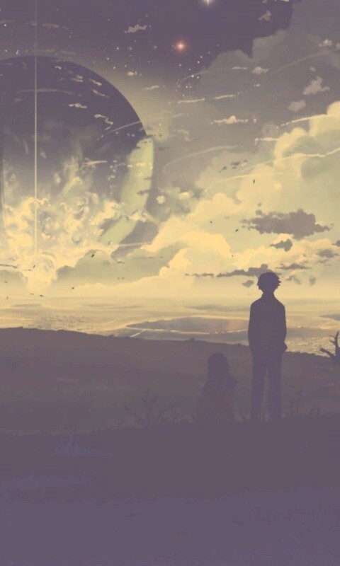 Кадр из творения Макото Синкая обои