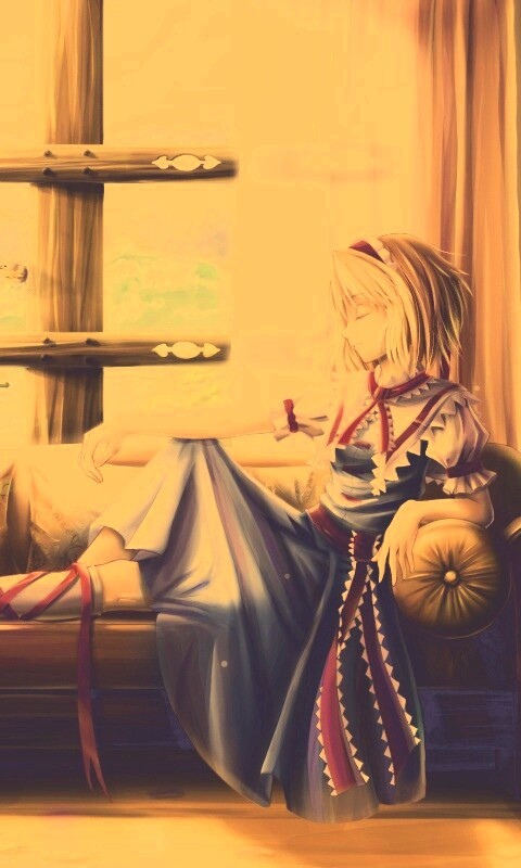 Девушка у окна обои