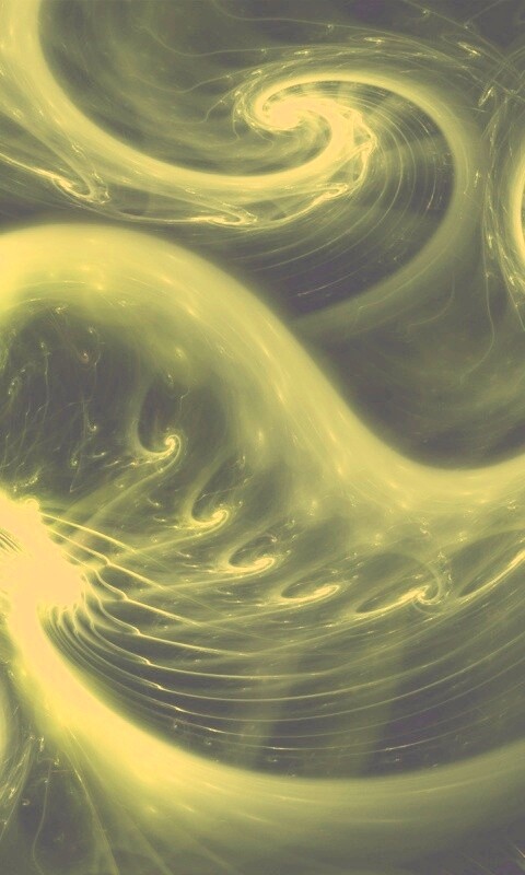 Спиральные абстрактные фракталы зеленого цвета обои