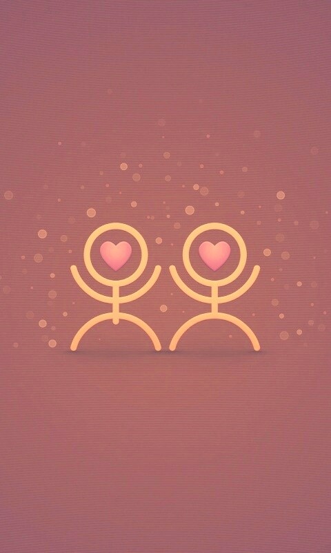 Влюблённые человечки обои
