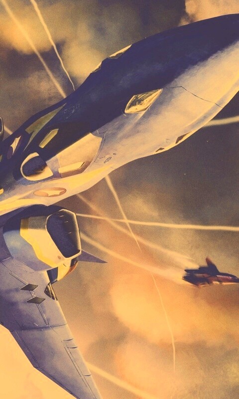 Фантастический самолёт делает бочку обои