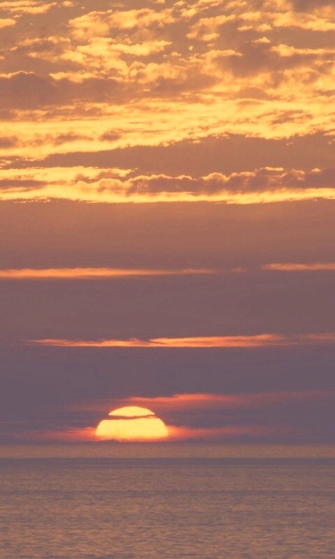 Закат в море обои