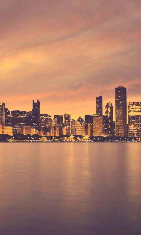 Чикаго с воды обои