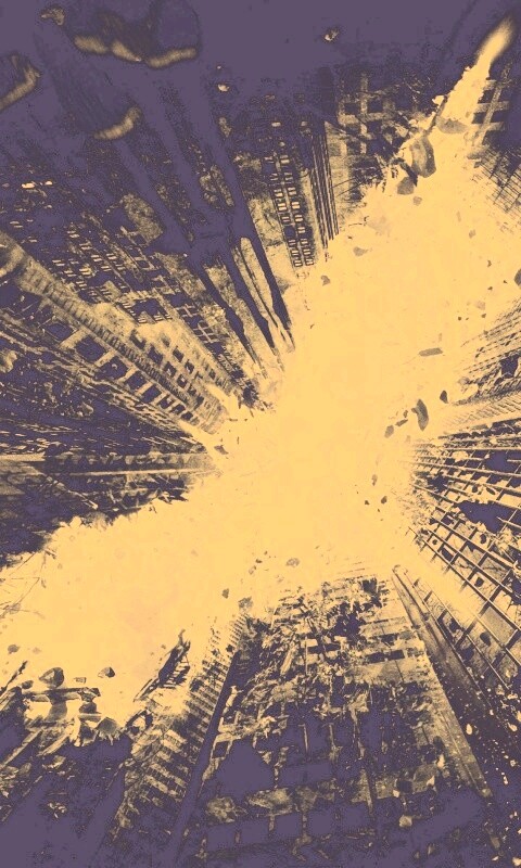 Темный рыцарь среди рушащегося мира обои