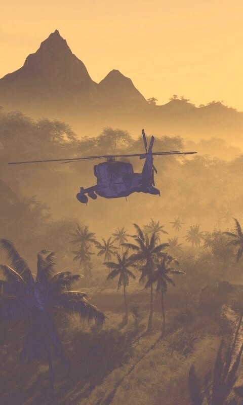 Вертолет над тропиками в crysis обои