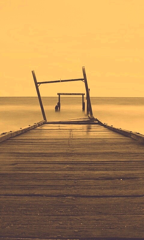 Мостки до горизонта обои