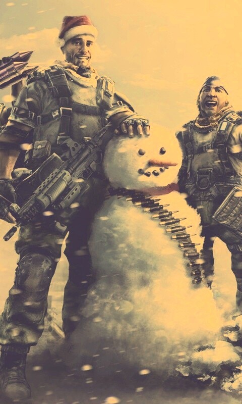 Новый год в шутере обои