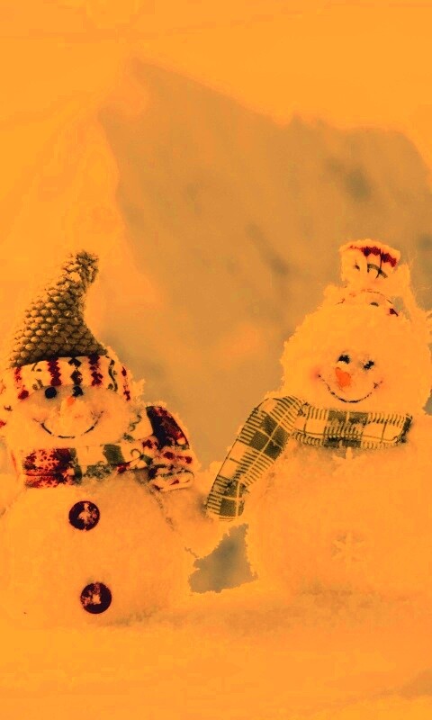 Три снеговика обои