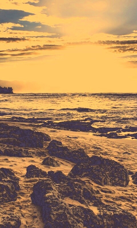 Закат на море обои