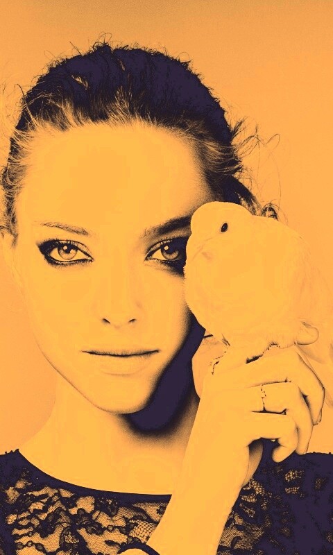 Девушка и попугай обои