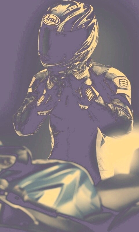 Мотоциклист в черном обои