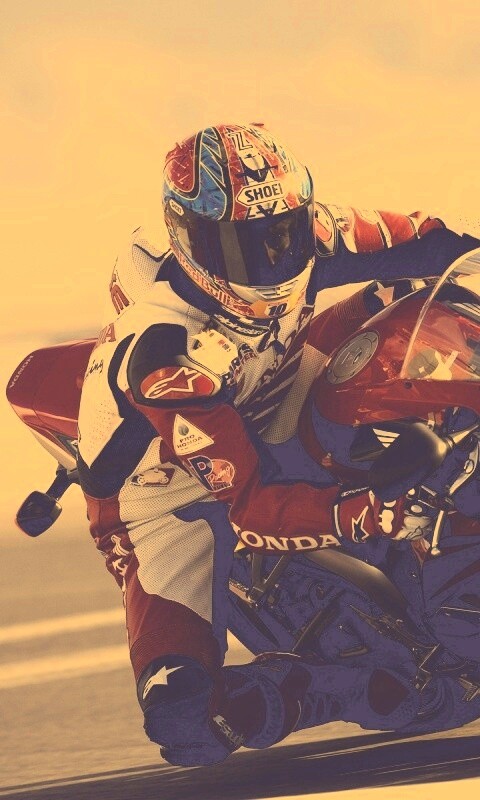 Мотоциклист на Хонде обои