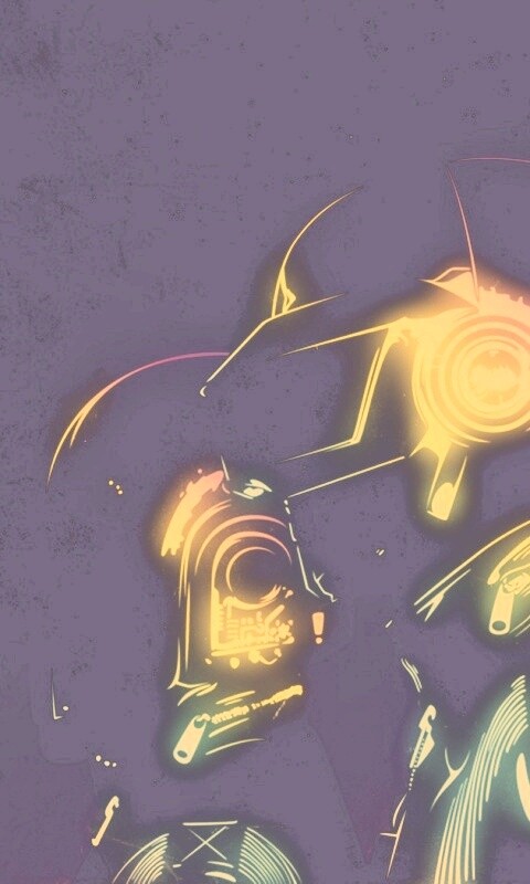 Яркий скетч Daft Punk обои