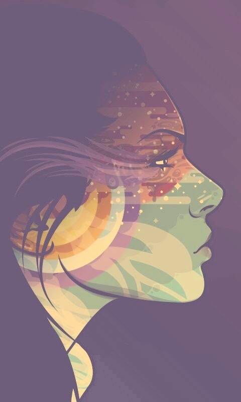 Профиль девушки обои