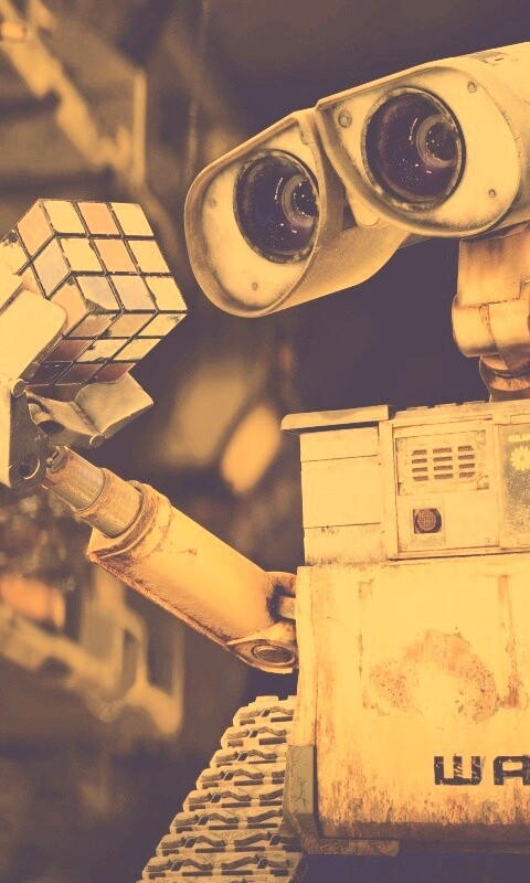 Валли и кубик Рубика обои