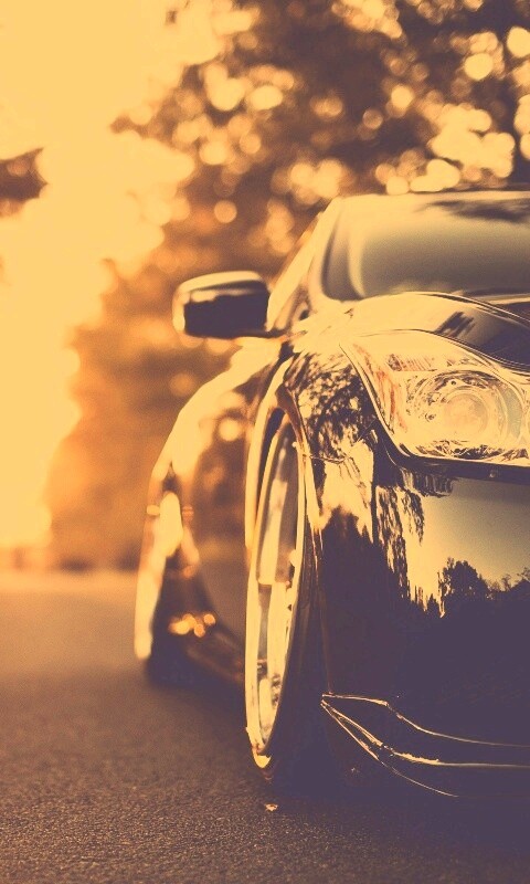 Автомобиль на закате обои