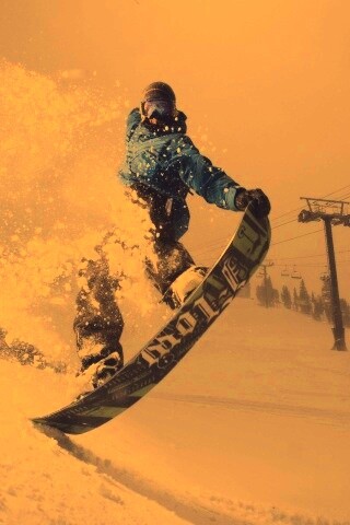 Сноубордист обои