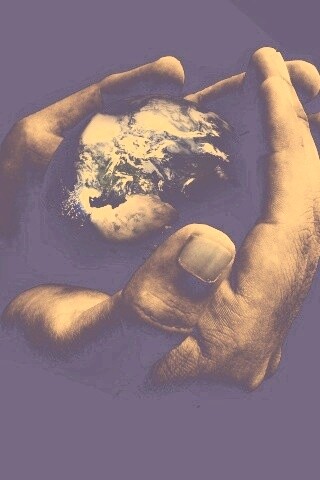 Мир в руках обои