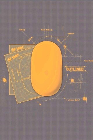 Чертеж яблочной мышки обои