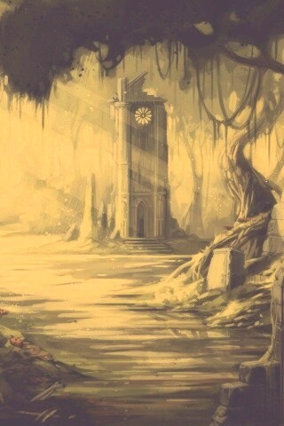 Руины эльфийского города обои