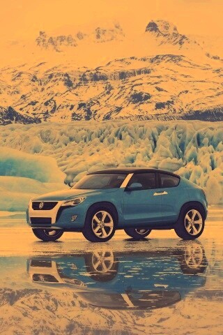 Внедорожник Фольксваген на льду обои