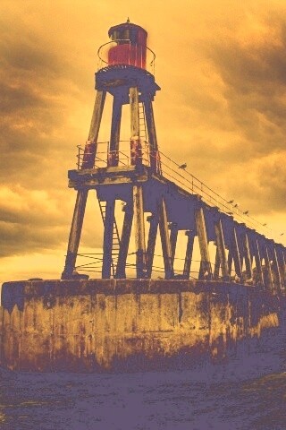 Деревянный маяк обои