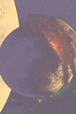 Спутник раскалывается пополам обои