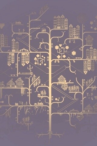Древовидный город обои