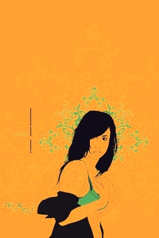 Векторная девушка обои