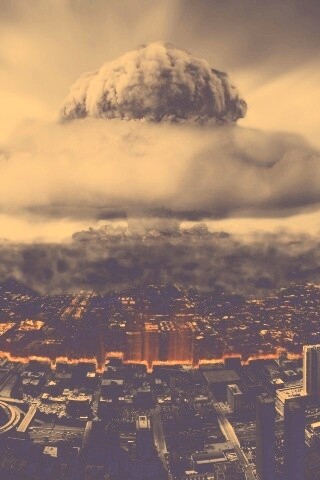 Ядерный взрыв в городе обои