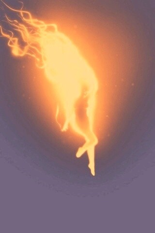 Огненная девушка обои