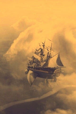 Летающий корабль обои