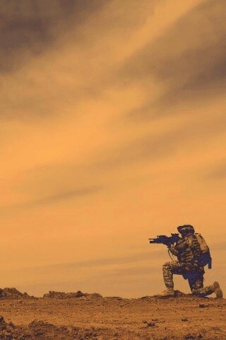 Стрельба с колена обои