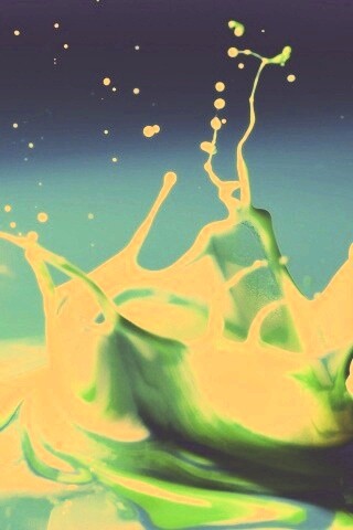 Брызги зеленой краски обои