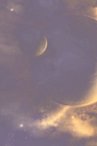 Планета с одним спутником обои