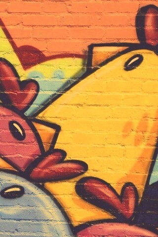 Граффити Курица с цыплятами обои