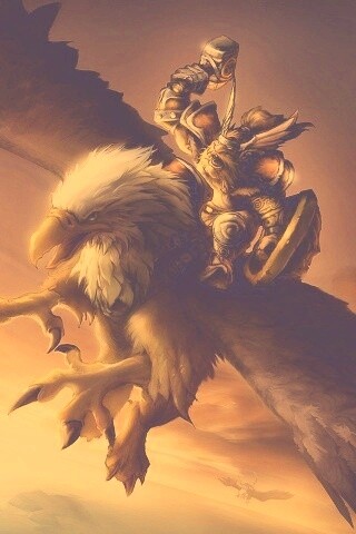 Грифоний всадник обои