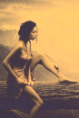 Девушка и кошка обои