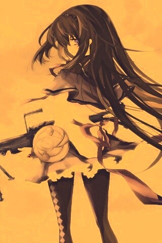 Девушка с автоматом обои