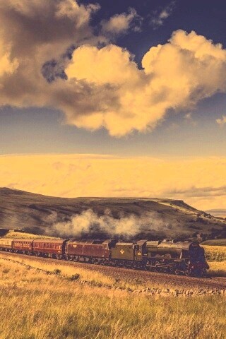 Поезд в долине обои