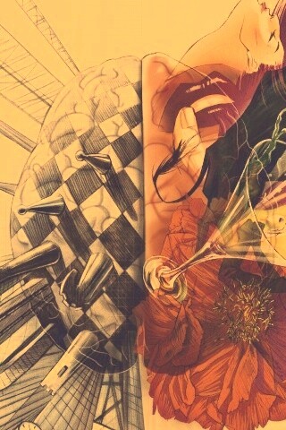 Левая и правая часть мозга обои