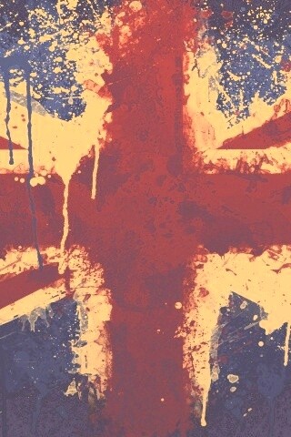 Британский флаг нарисованный краской обои