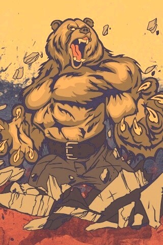 Русский патриотический медведь обои